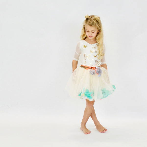 23 LEOTARD - PAPiLLONS  - iVORY/GOLD