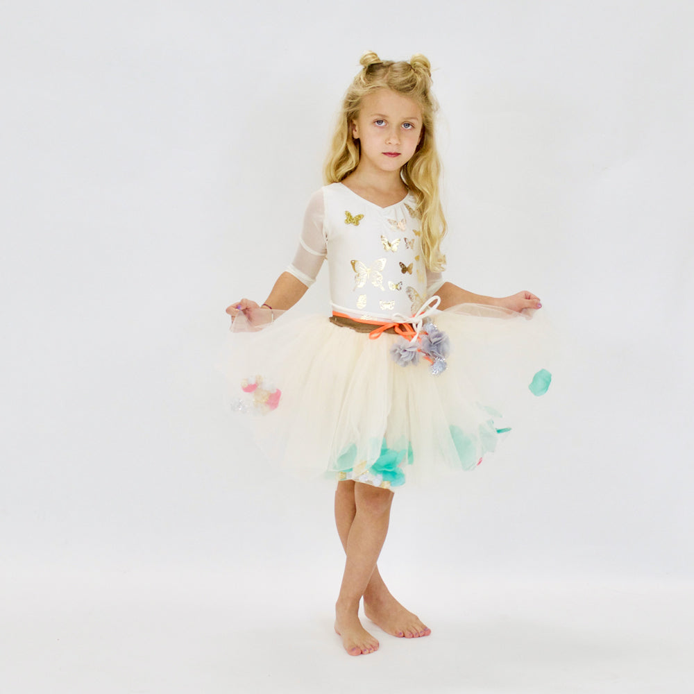 23 LEOTARD - PAPiLLONS  - iVORY/GOLD