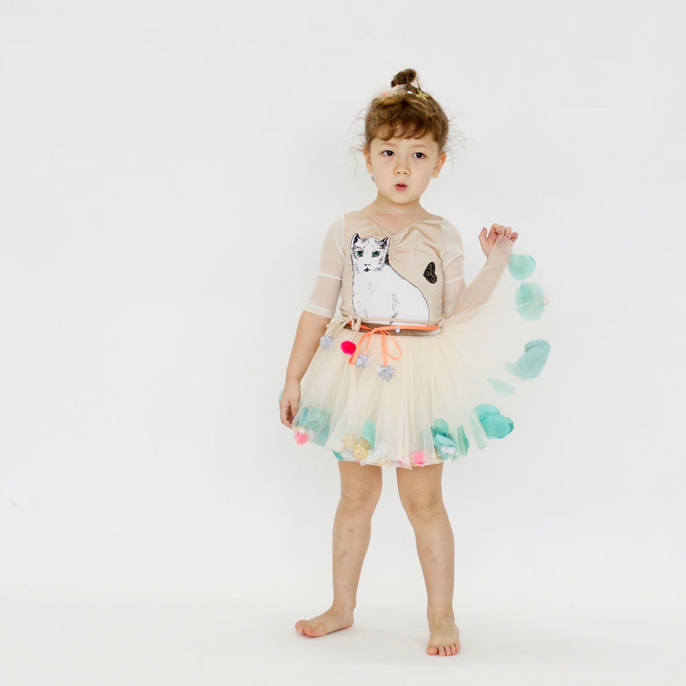 23 LEOTARD - CHAT BLANC  - BEiGE