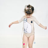 23 LEOTARD - CHAT BLANC  - BEiGE