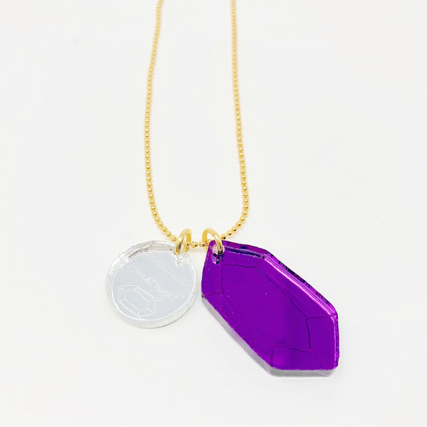 Birthstone Necklace with Charm in Small size