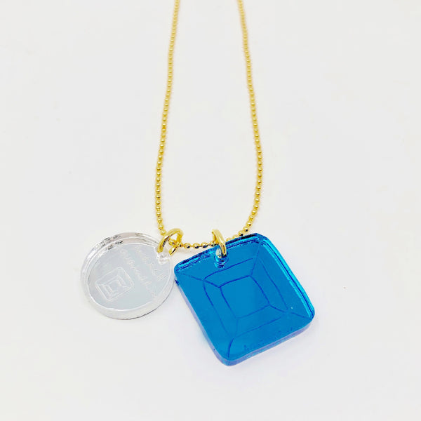 Birthstone Necklace with Charm in Small size