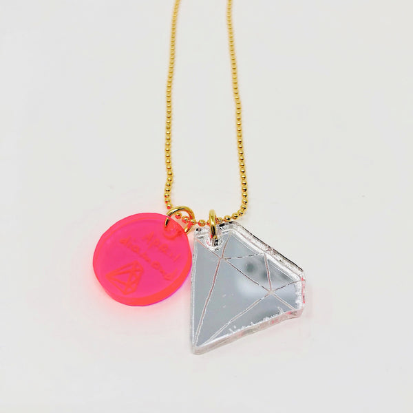 Birthstone Necklace with Charm in Small size