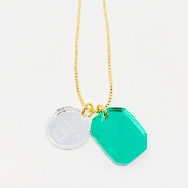 Birthstone Necklace with Charm in Small size