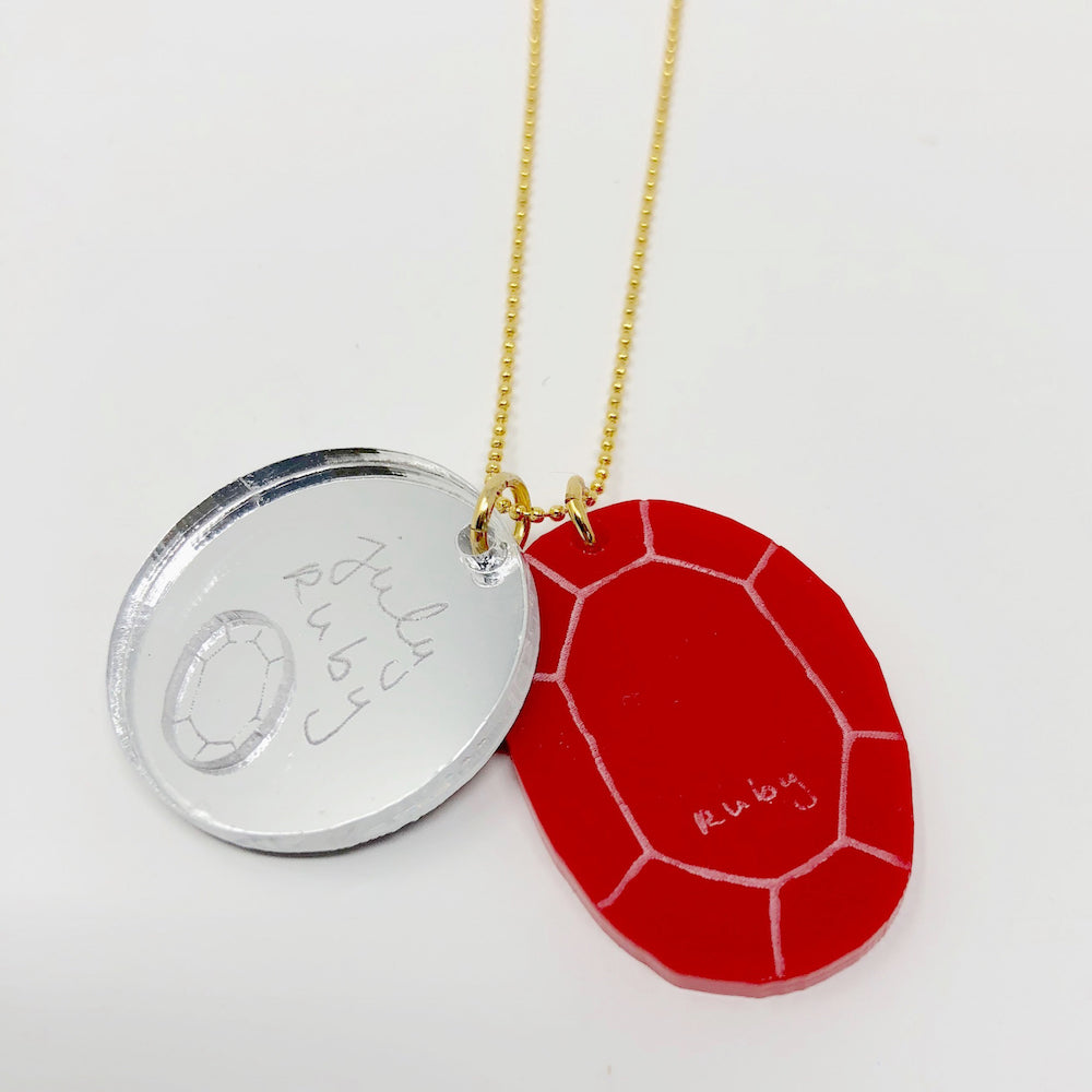 Birthstone Necklace with Charm