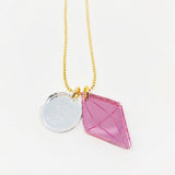 Birthstone Necklace with Charm in Small size