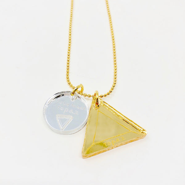 Birthstone Necklace with Charm in Small size