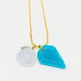 Birthstone Necklace with Charm in Small size