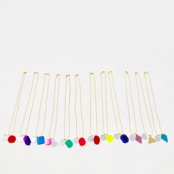 Birthstone Necklace with Charm in Small size