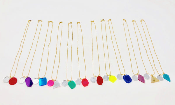 Birthstone Necklace with Charm in Small size