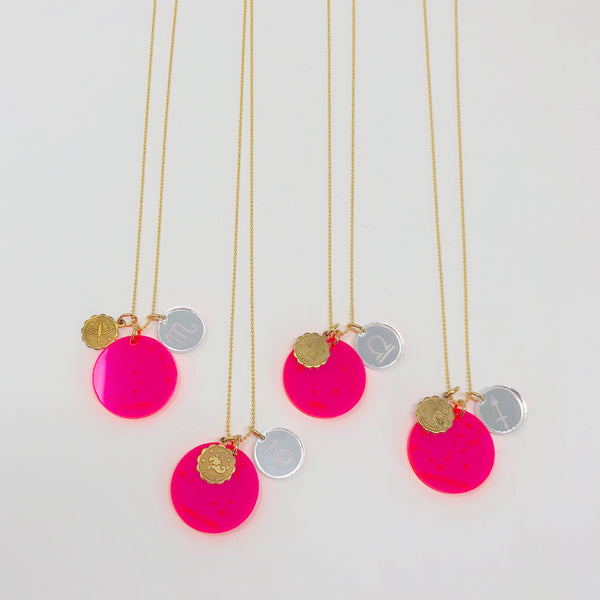 Zodiac Necklace - Pink