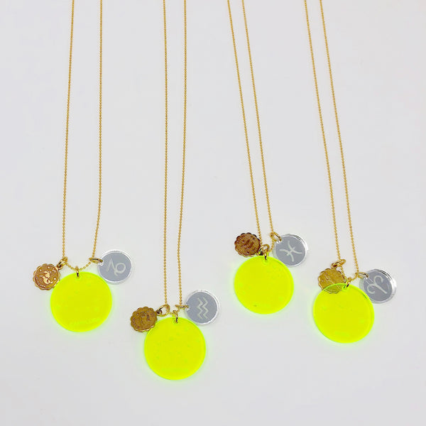 Zodiac Necklace - Yellow