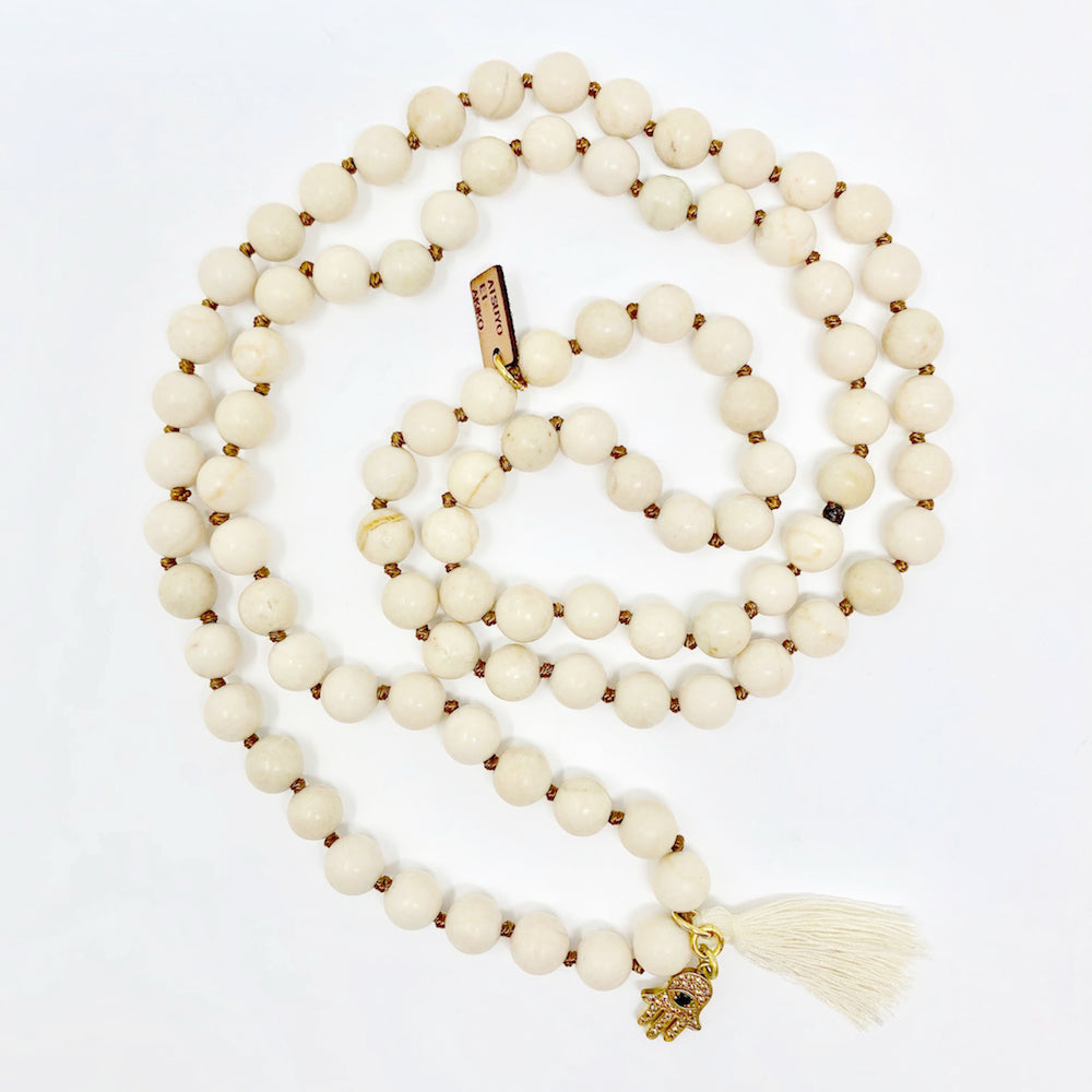 Hamsa Wooden Beads Necklace