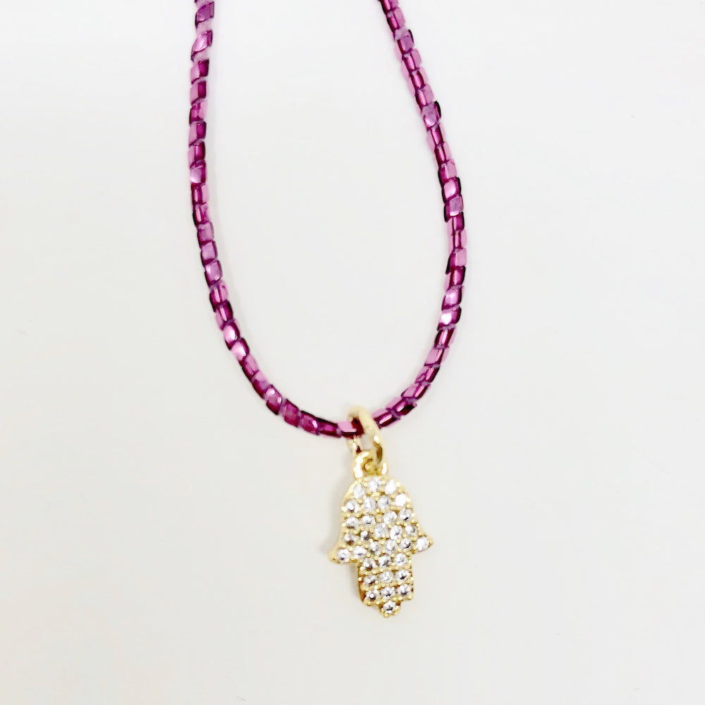 Hamsa Metallic Necklace
