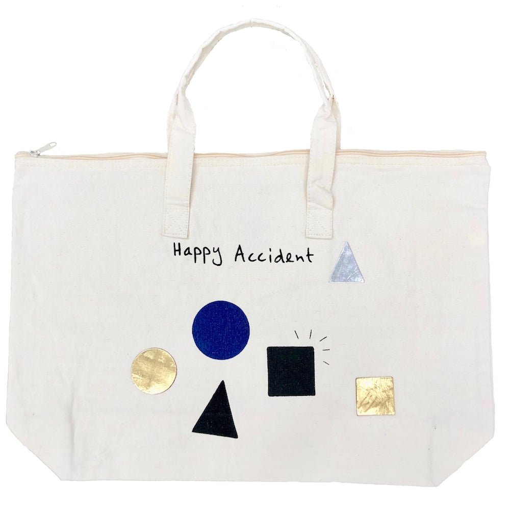 Happy Accident Canvas Bag with Zipper in Natural – ATELiER ATSUYO ET AKiKO