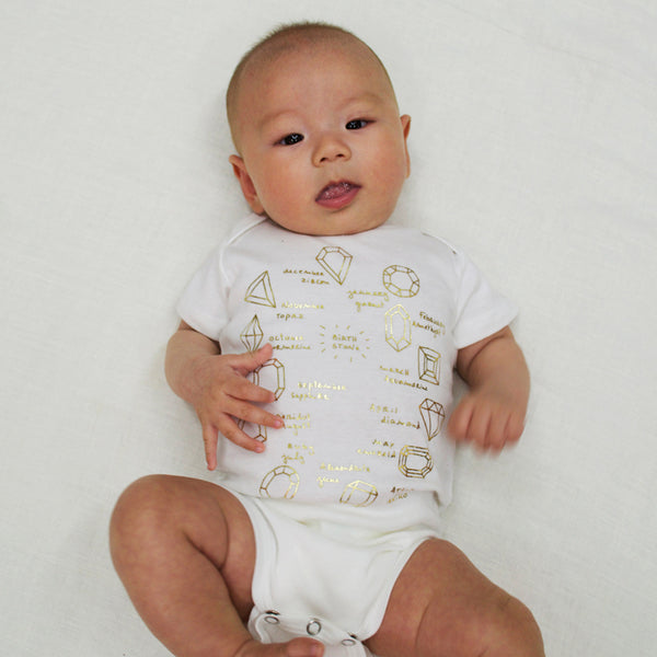 Birthstone Onesie in White