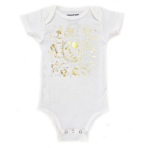 Zodiac Onesie in White