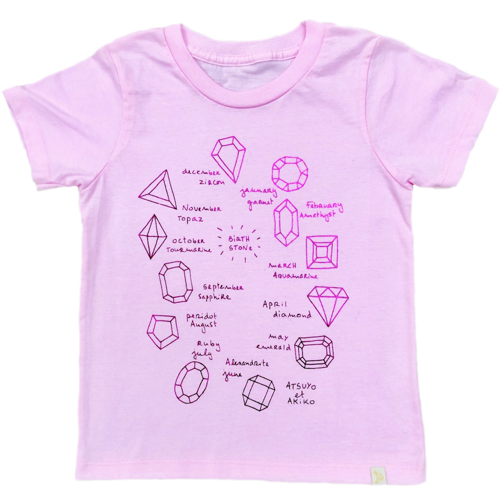 Crew Tee - Birthstone in Pink