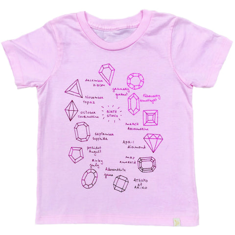 Crew Tee - Birthstone in Pink