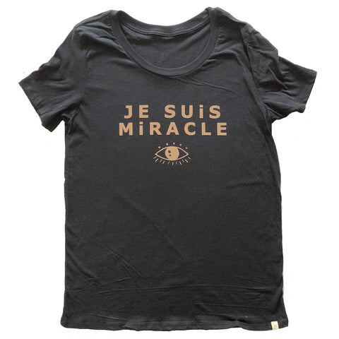 Crew Tee Women - Je Suis Miracle in Silver Foil