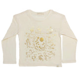 Lara Long Sleeve Tee - Zodiac in Cream