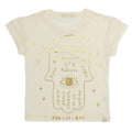 Lara Short Sleeve Tee - Hamsa in Cream