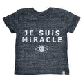 Tri Blend Tee - Je Suis Miracle in Silevr Foil