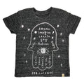 Tri Blend Tee - Hamsa in Silver Foil