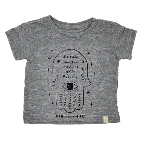 Tri Blend Tee - Hamsa in Black Foil