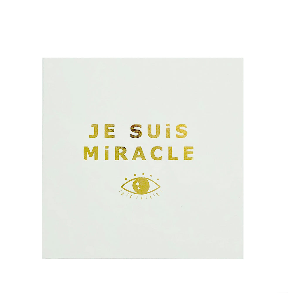 Je Suis Miracle Wall Art in Gold Foil