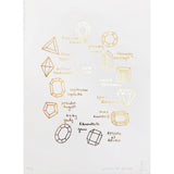 Birthstone Wall Art in Gold Foil