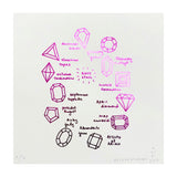 Birthstone Wall Art in Pink Foil