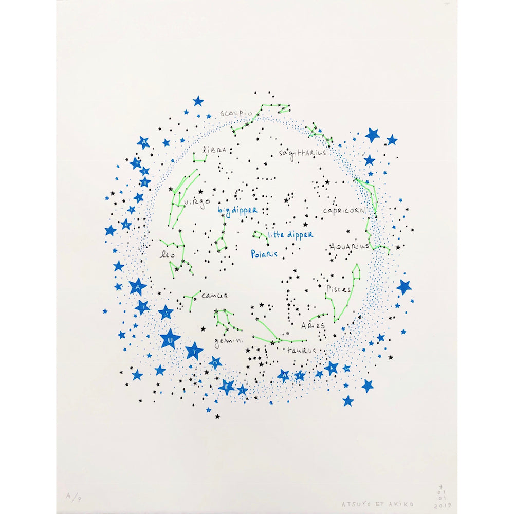 Milky Way Wall Art in Blue/Green