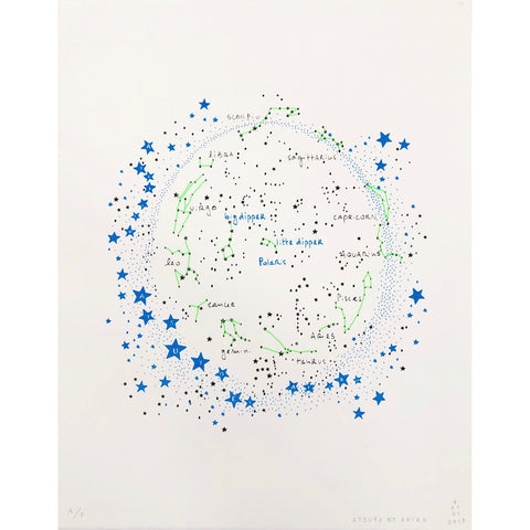 Milky Way Wall Art in Blue/Green