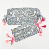 Cotton Double Layered Face Mask - Floral in Gray