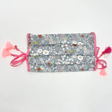 Cotton Double Layered Face Mask - Floral in Gray