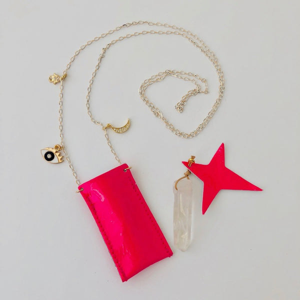 Amulet Crystal Necklace - Fluo