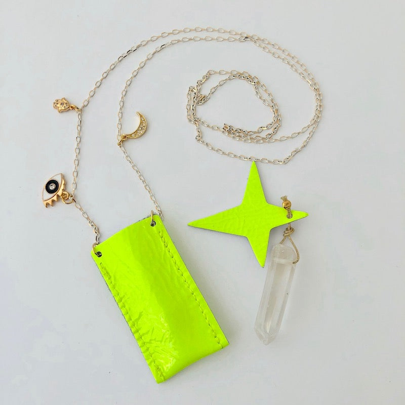 Amulet Crystal Necklace - Fluo