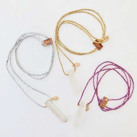 Hamsa Crystal Necklace