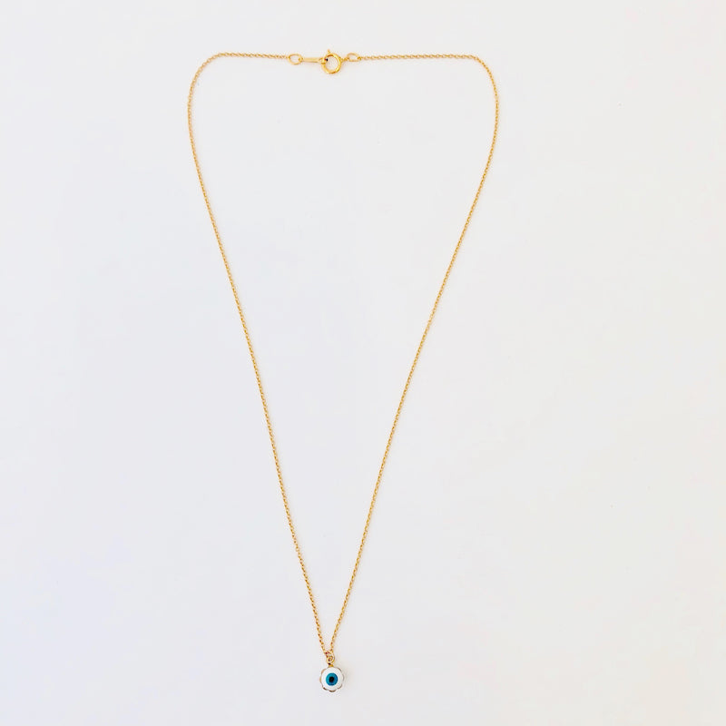 Gold Filled Necklace - Enamel Eye