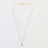 Gold Filled Necklace - Enamel Eye