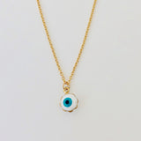 Gold Filled Necklace - Enamel Eye