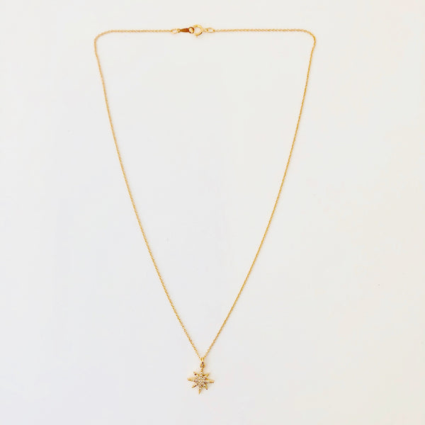 Gold Filled Chain Necklace - Golden Star