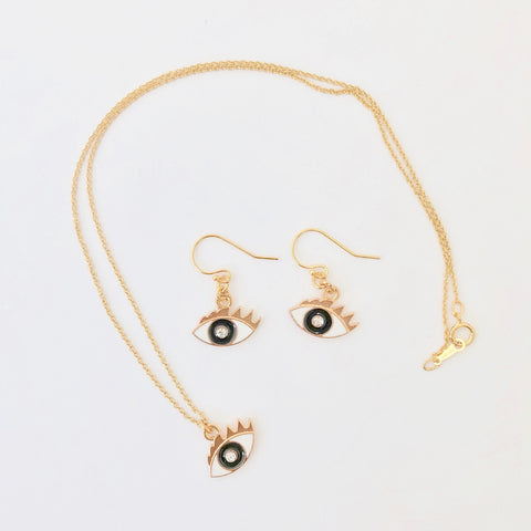 Gold Filled Chain Necklace + Pierce Set - Miss Eye