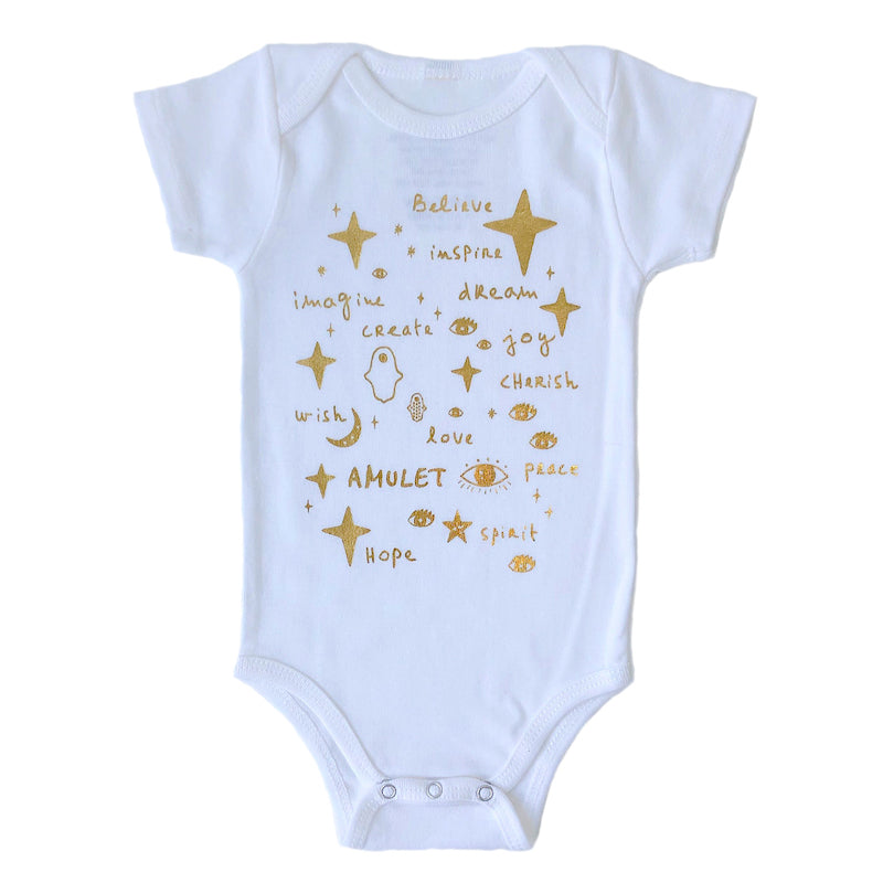 Onesie Organic - Team Amulet in Gold Foil