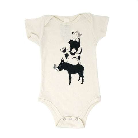 Cosmic Friends Organic Onesie in Natural