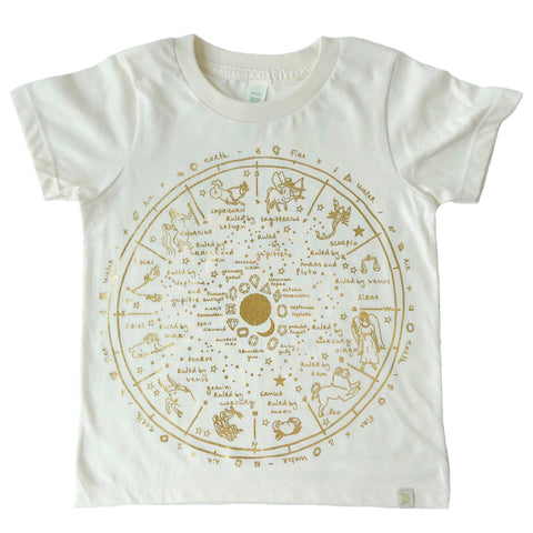 Crew Tee - The Wheel of Life in Gold Foil