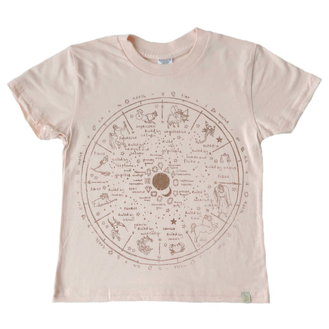Crew Tee - The Wheel of Life in Rose Gold Foil