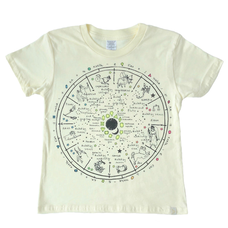 Crew Tee - The Wheel of Life in Yellow
