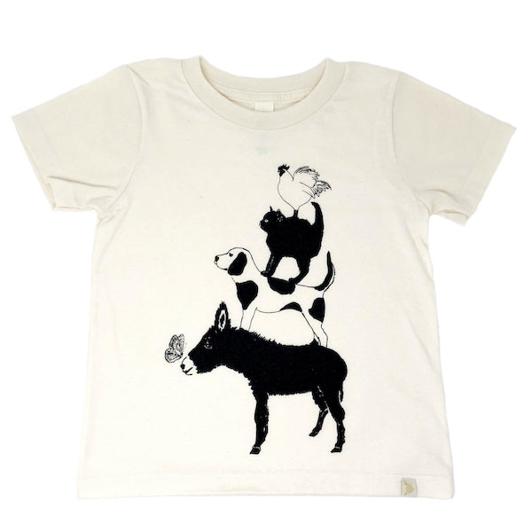 Cosmic Friends Crew Tee in Natural